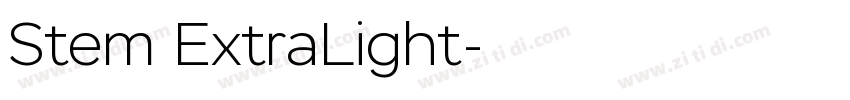 Stem ExtraLight字体转换